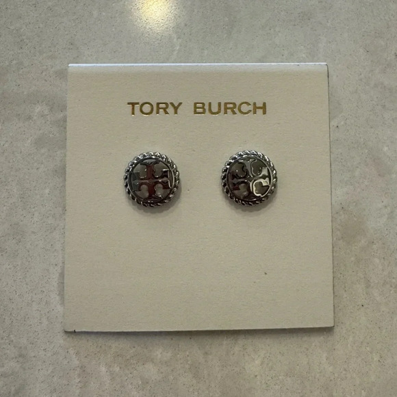 Tory Burch Rope Logo Stud Earring - Picture 1 of 3